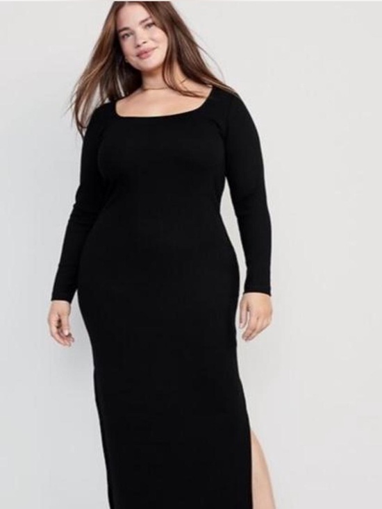 old navy long sleeve black dress | Dresses | Old Navy Maxi With Scoop Neck blend weave featuring a